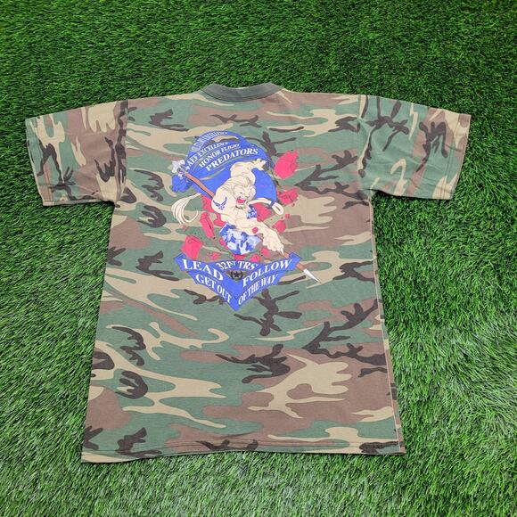 Vintage US Airforce Camo Shirt Medium 19x26 Rotcho 321st-TRS - Picture 2 of 14